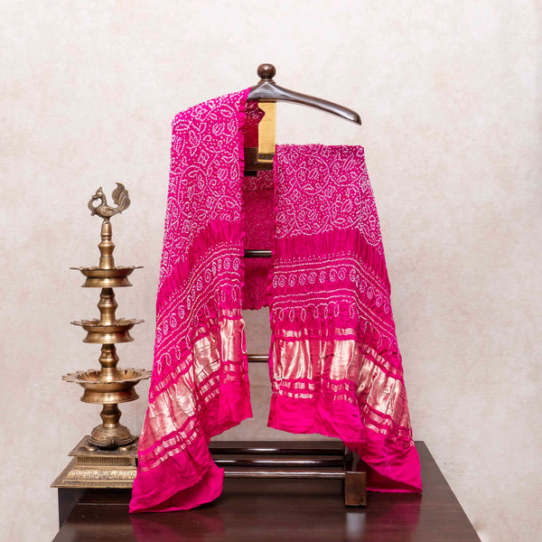 Mehfil-e-Rang Clamp Dye Bandhej Ensemble