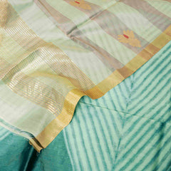 Hand Tie - Dye Chandari Silk Kurta Fabric & Handloom Chanderi Silk Dupatta With Kadwa Weave Motif