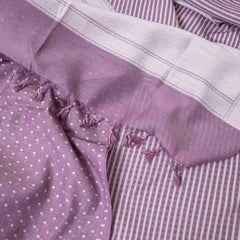 Handwoven Muslin Cotton Jamdani Suit - Lavender