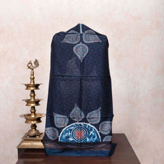 Midnight Elegance Ajrakh Hand Block Chanderi Kurta & Dupatta Set