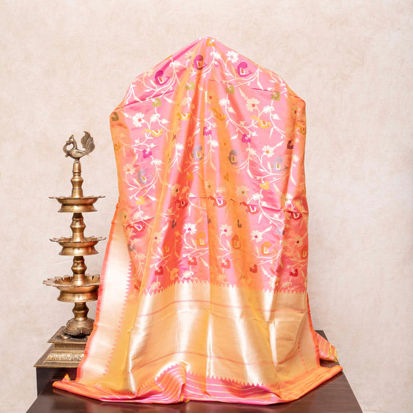 Handloom Muga Silk Kurta & Bottom Fabric With Handloom Banarasi Katan Silk Dupatta