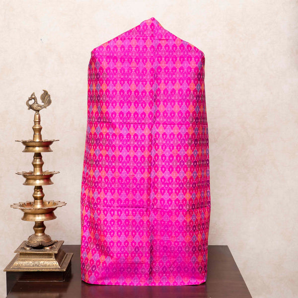 Handloom Raw Silk Ikkat Kurta Fabric & Handloom Hand Weave Mulberry Silk Ikkat Dupatta
