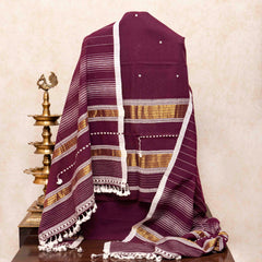 Handloom Kala Cotton Kurta, Bottom Fabric & Handloom Kala Cotton Dupatta