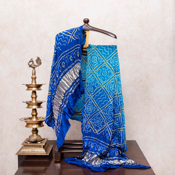 Neelkamal Shibori Bandhej Set