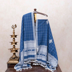 Azure Charm Handloom Kala Cotton Bandhani Suit Set