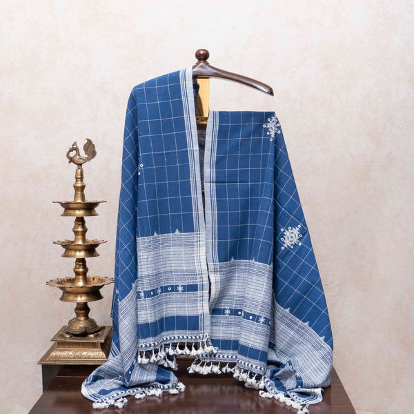 Azure Charm Handloom Kala Cotton Bandhani Suit Set