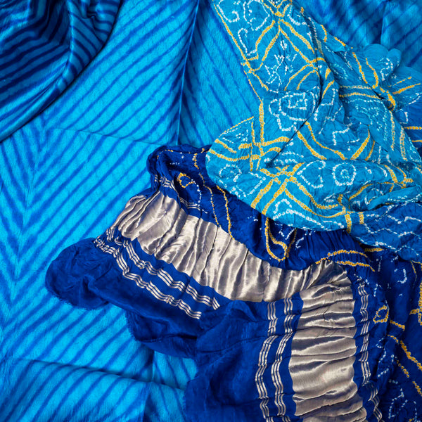 Neelkamal Shibori Bandhej Set
