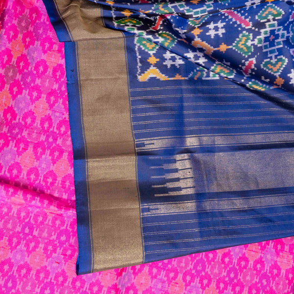 Handloom Raw Silk Ikkat Kurta Fabric & Handloom Hand Weave Mulberry Silk Ikkat Dupatta