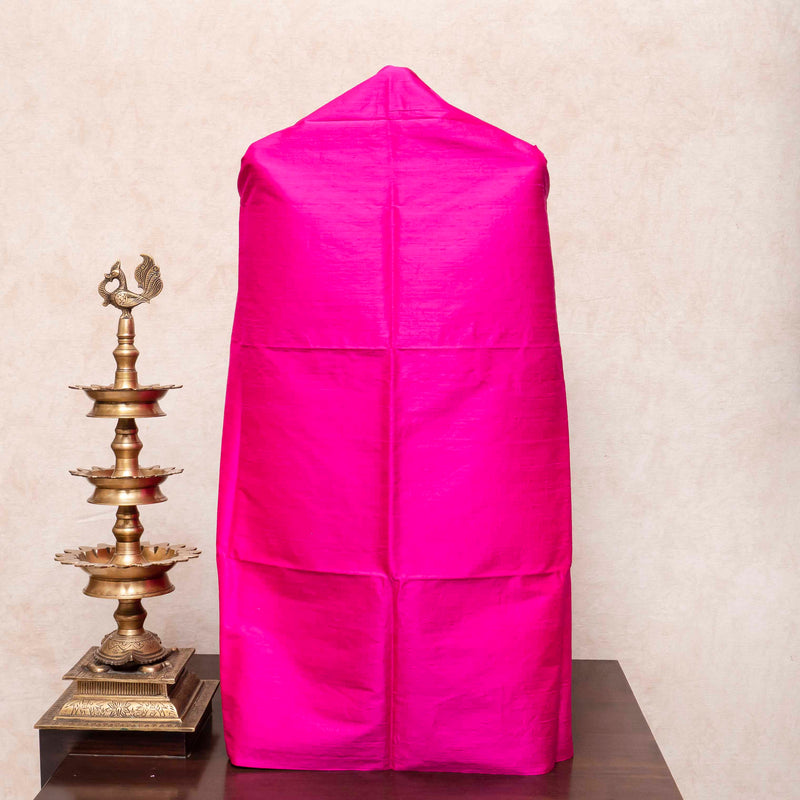 Handloom Raw Silk Kurta Fabric With Kashmiri Hand Embroidery Tussar Silk Dupatta