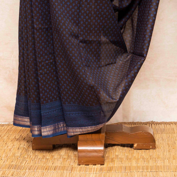 Maheshwari Silk Saree With Bagh Hand Block & Blouse With Bagh Hand Block
