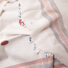 Handloom Mul Cotton Jamdani Kurta &  Dupatta With Polka Dots