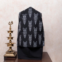 Bold Black & Red Handloom Ikat Cotton Suit Set