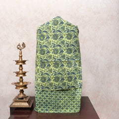Green Vanaspati Block Printed Cotton Suit Set with Chanderi Silk Dupatta