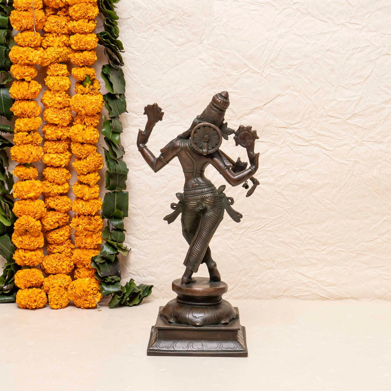 Handcrafted Brass Krishna Playing With Flute