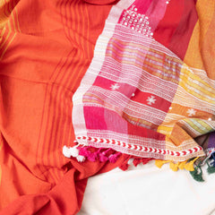 Vibrant Grace Handloom Kala Cotton Kurta, Bottom & Dupatta Set