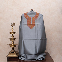 Chanderi Kurta & Dupatta With Kashmiri Sozni Hand Embroidery