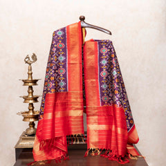 Saffron and Crimson Ikkat Weave