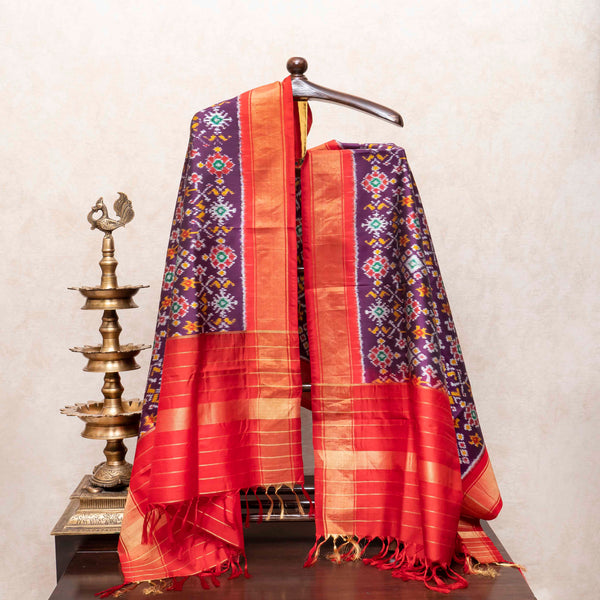 Saffron and Crimson Ikkat Weave