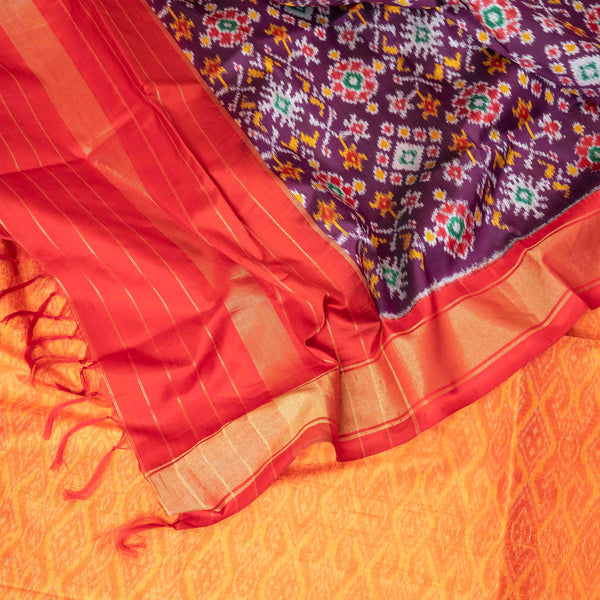 Saffron and Crimson Ikkat Weave