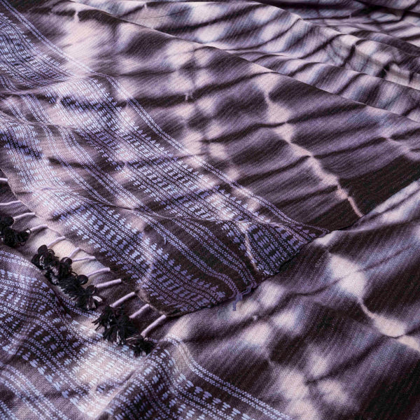 Handwoven Woollen Shawl With Shibhori