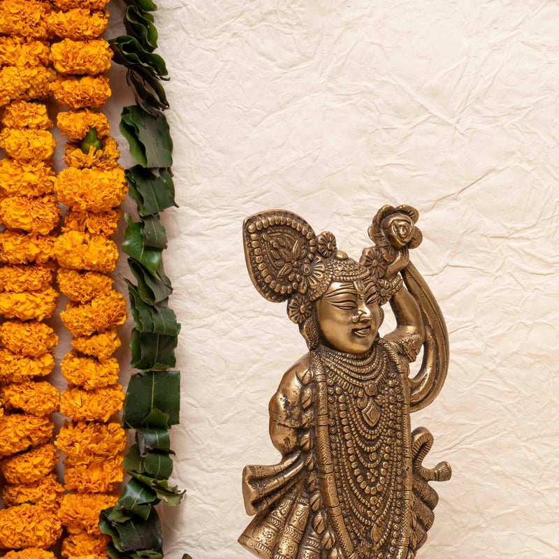 Handcrafted Brass Shrinathji Krishna Statue