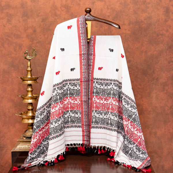 Handloom Cotton Kurta, Bottom Fabric & Handloom Cotton Dupatta