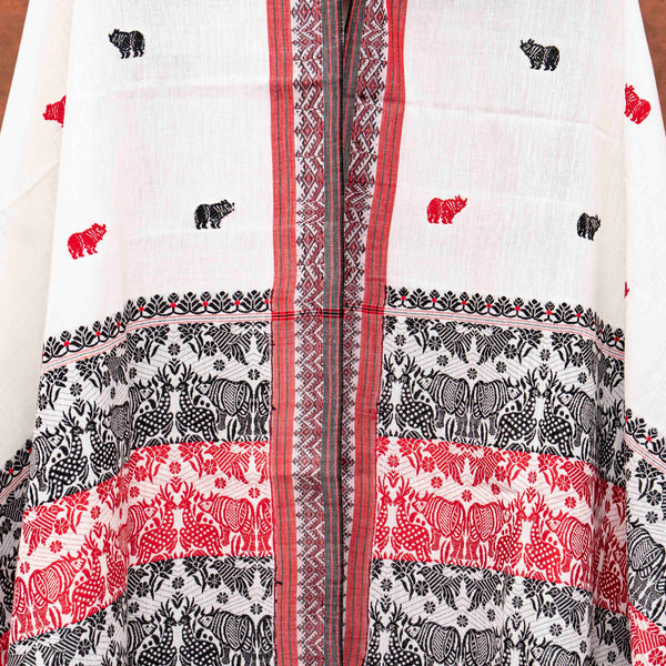 Handloom Cotton Kurta, Bottom Fabric & Handloom Cotton Dupatta