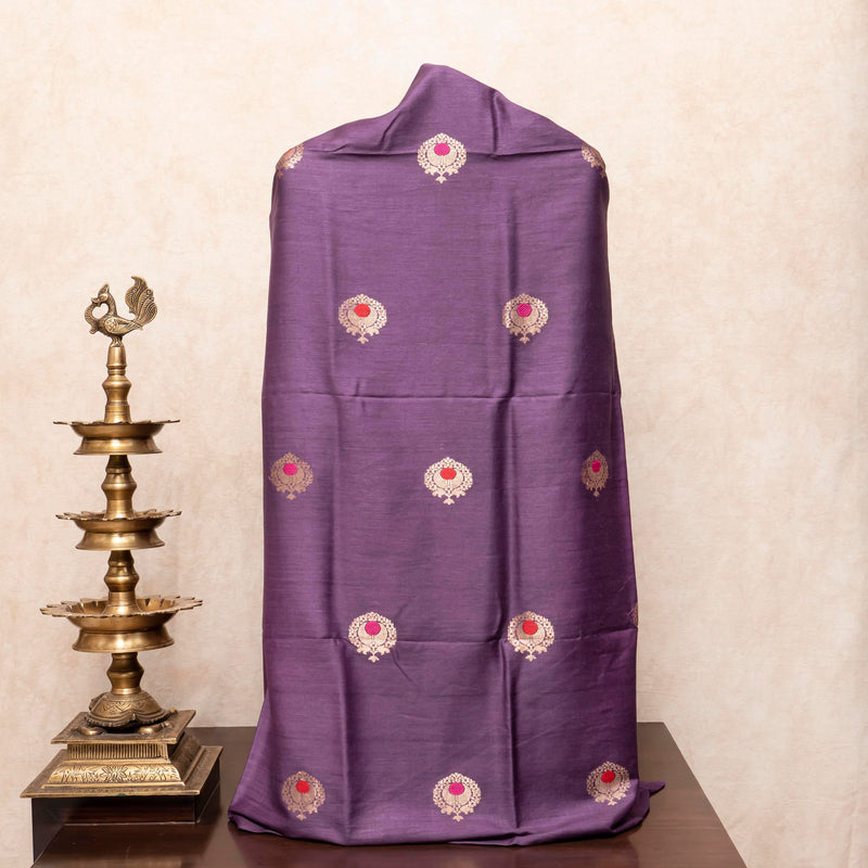 Handloom Handwoven Muga Silk Kurta - Bottom Fabric With Kadwa Weave & Handwoven Muga Silk Dupatta