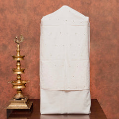 Handloom Kala Cotton Kurta Fabric With Mirror Work, Handloom Kala Cotton Bottom Fabric & Handloom Kala Cotton Dupatta With Mirror Work