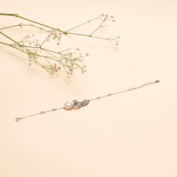 Panther Bracelet With Pearl - 92.5 Silver