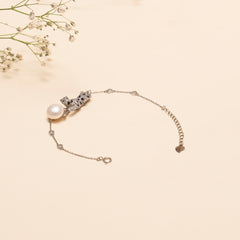 Panther Bracelet With Pearl - 92.5 Silver