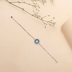 Evil eye bracelet in 92.5 silver
