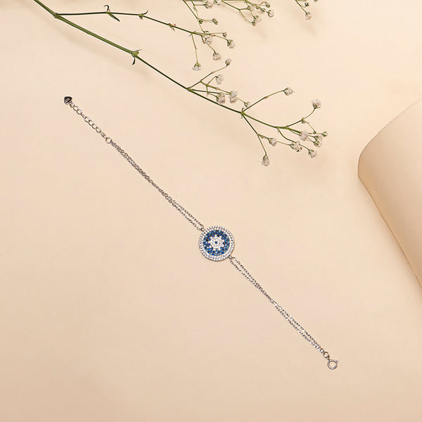 Evil eye bracelet in 92.5 silver