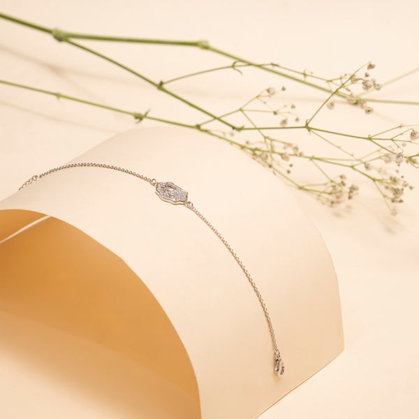 Lotus Flower Bracelet in 925 Silver