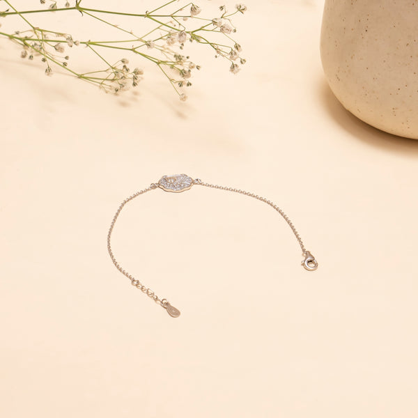 Lotus Flower Bracelet in 925 Silver