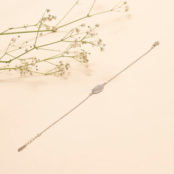 Lotus Flower Bracelet in 925 Silver