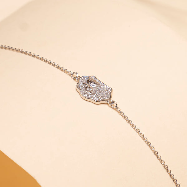 Lotus Flower Bracelet in 925 Silver