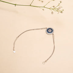 Evil eye bracelet in 92.5 silver