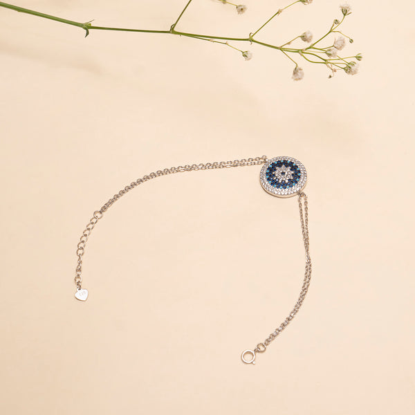 Evil eye bracelet in 92.5 silver