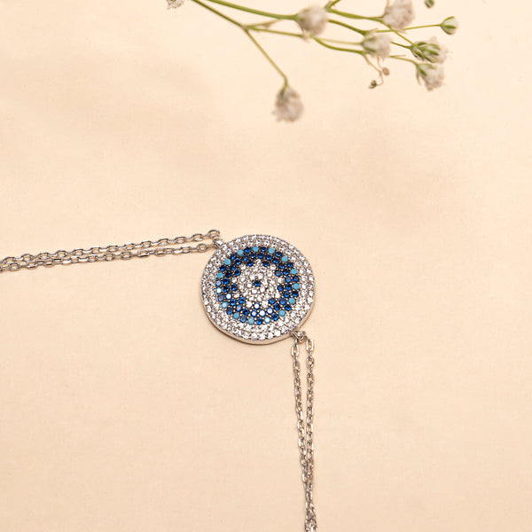 Evil eye bracelet in 92.5 silver