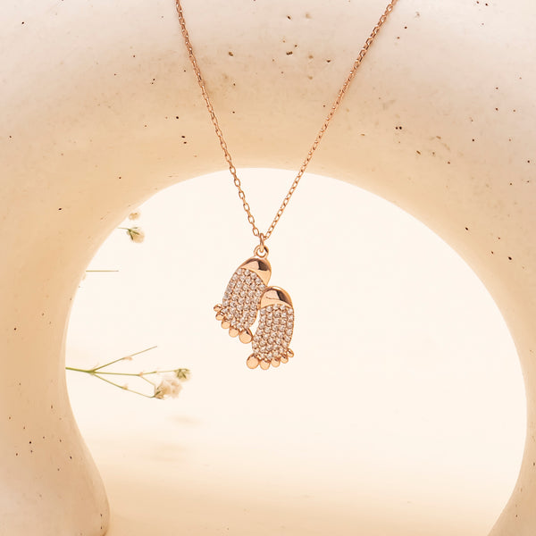 Baby Feet Necklace - 925 Silver