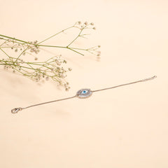 Evil eye bracelet in 92.5 silver