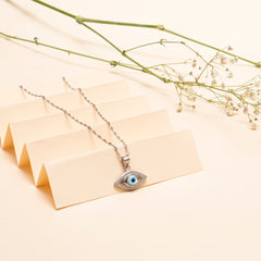 925 Silver - Evil Eye Pendant With Chain