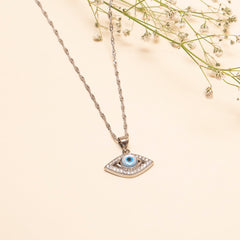 925 Silver - Evil Eye Pendant With Chain