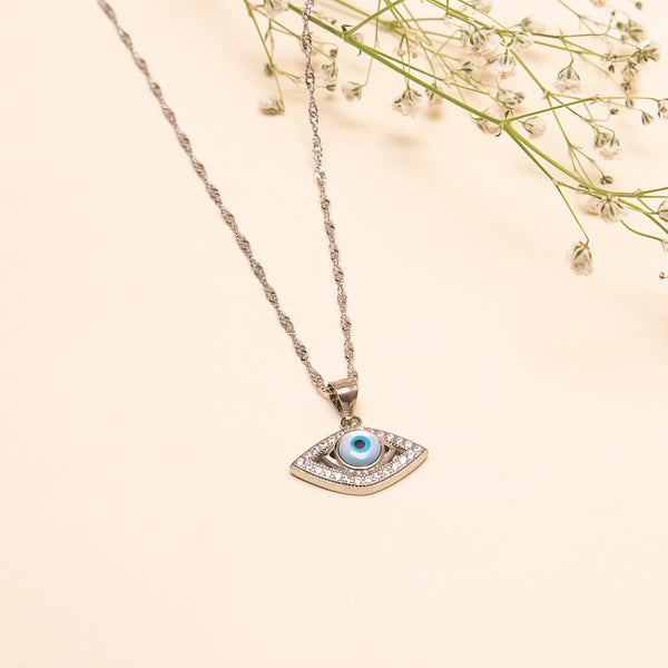 925 Silver - Evil Eye Pendant With Chain
