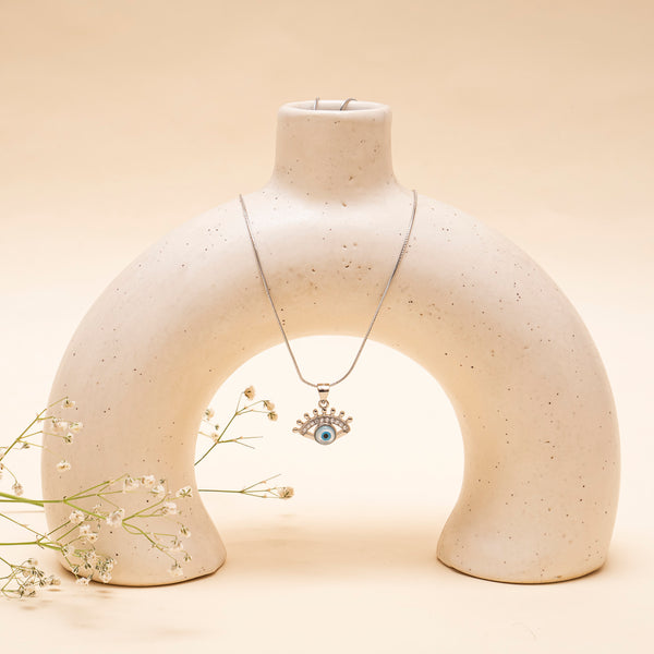 925 Silver - Evil Eye Pendant With Chain