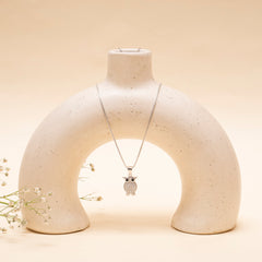 925 Silver - Owl Pendant With Chain