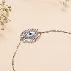 Evil eye bracelet in 92.5 silver
