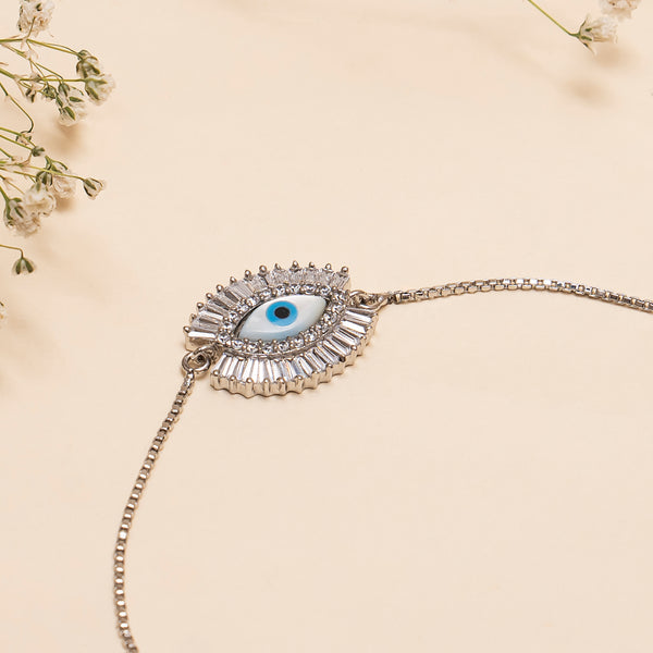 Evil eye bracelet in 92.5 silver
