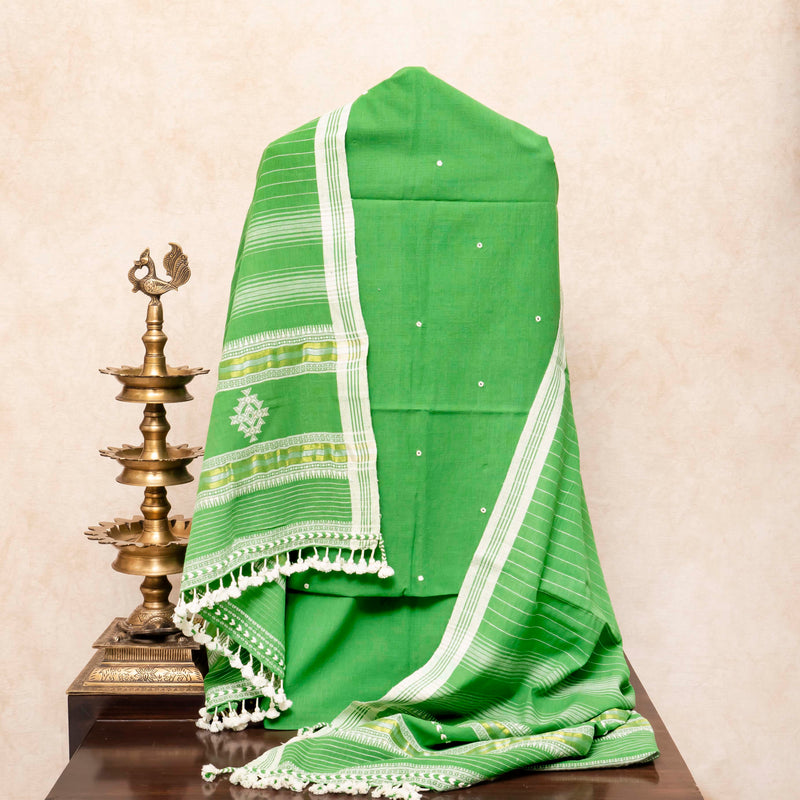 Handloom Kala Cotton Kurta - Bottom Fabric & Handloom Kala Cotton Dupatta